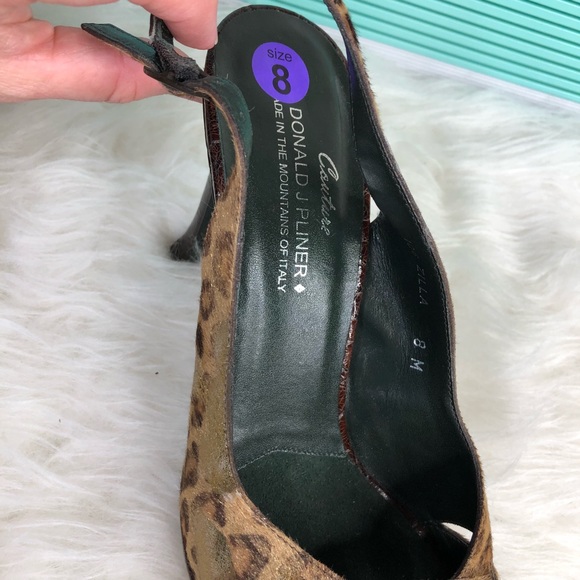 Donald J. Pliner Leopard Print Sling Back Heels - Picture 8 of 8